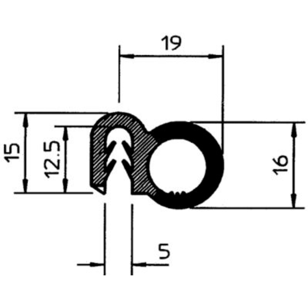 Joint boudin bi-composant 16x5mm BUISARD - 613202