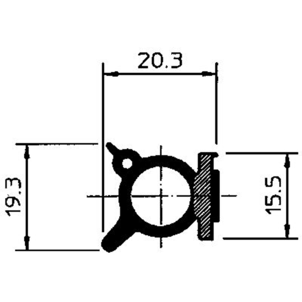 Joint profil adhesive 19.3x20.3mm BUISARD - 613207