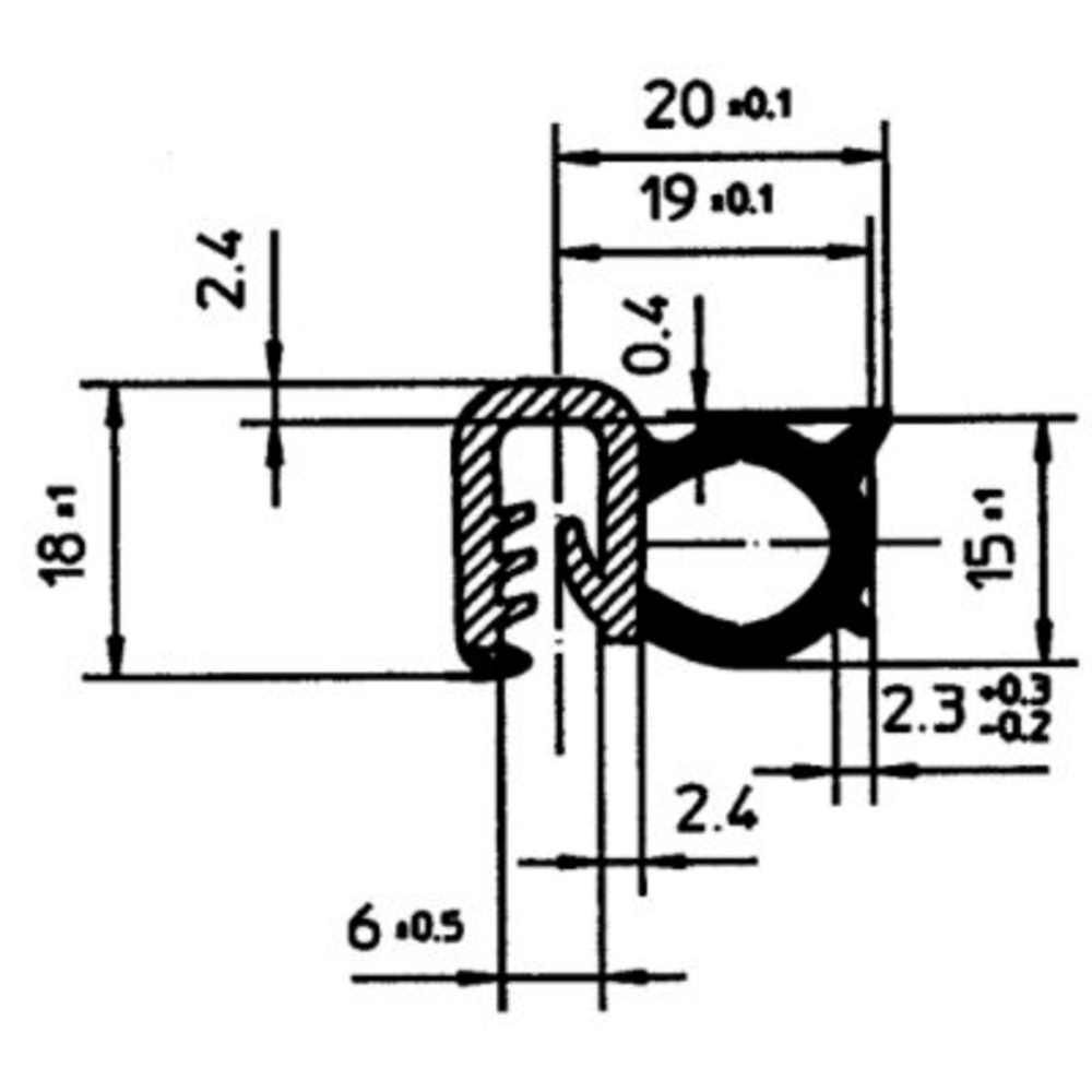 Joint boudin bi-composant 15x6mm BUISARD - 613208