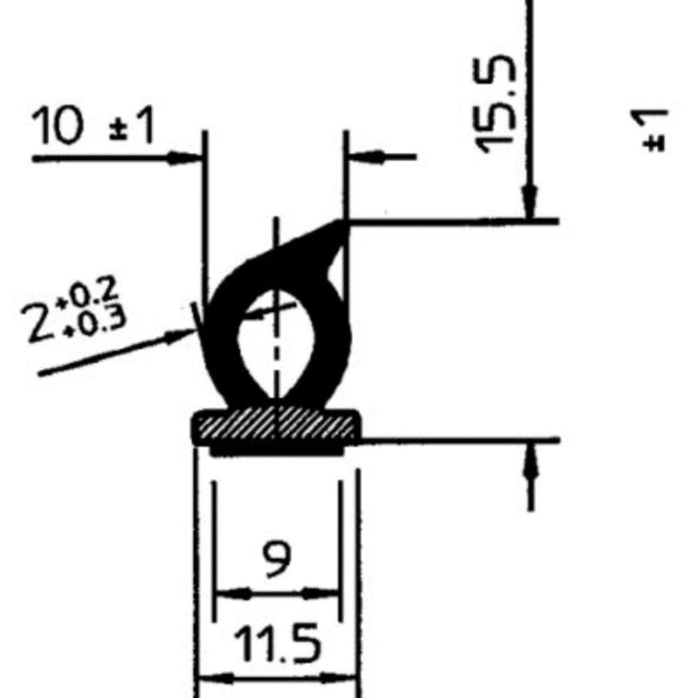 Joint caoutchouc 11.5mm BUISARD - 613212