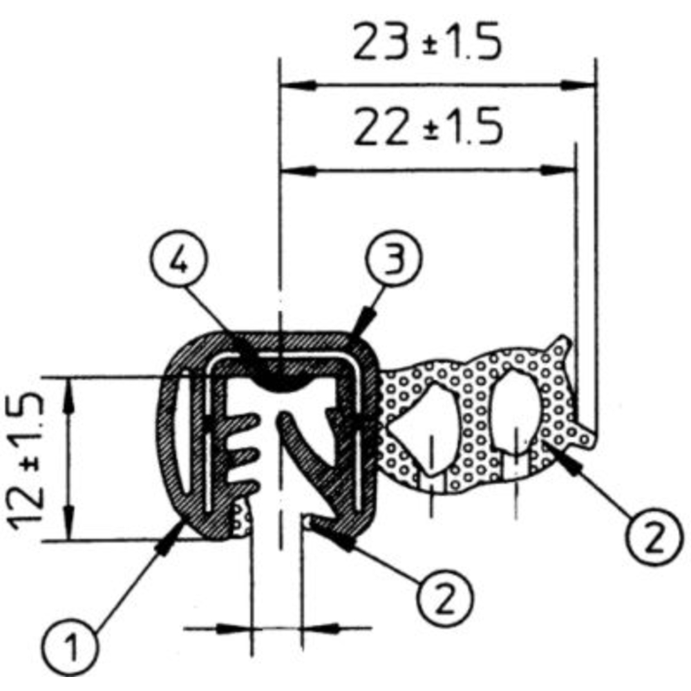 Joint boudin bi-composant 23x12mm BUISARD - 613213