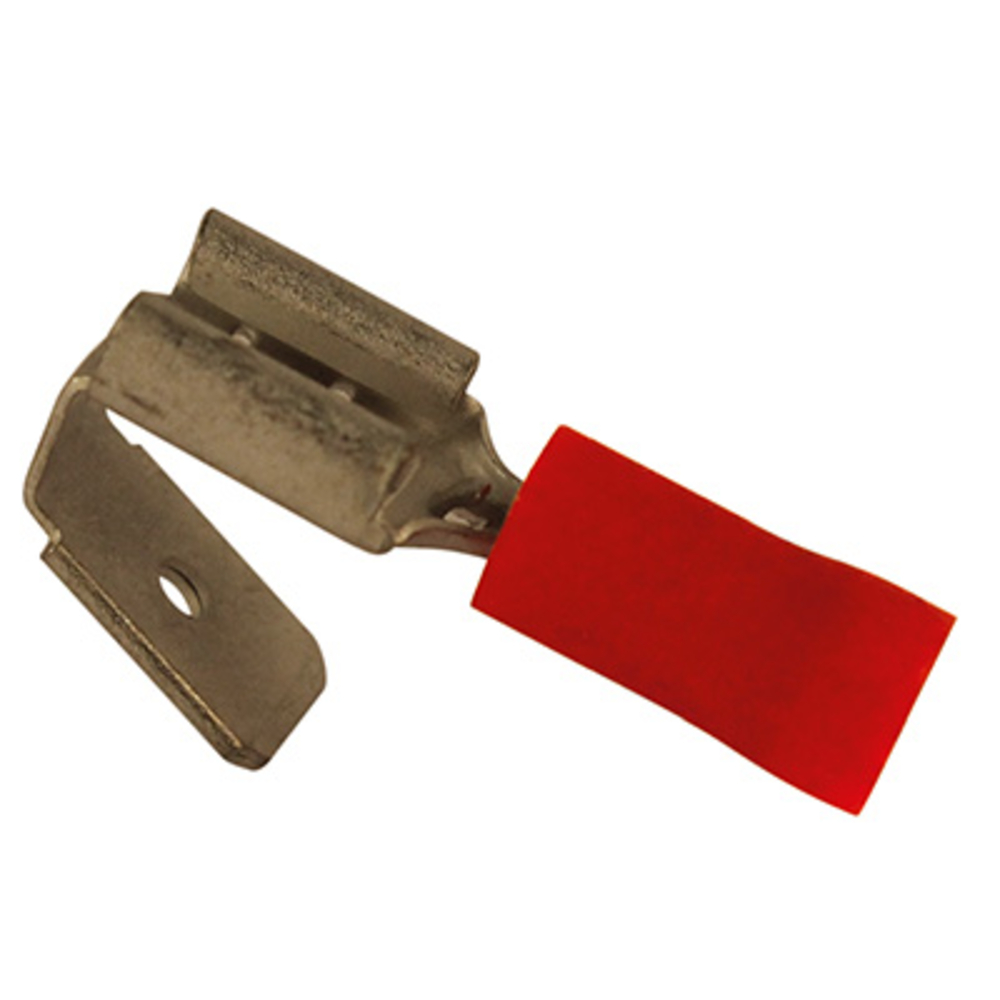 Bte 100 cosses plat f/m rouge 6.3x0.8 BUISARD - 712328