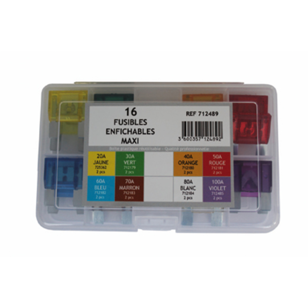 Coffret 16 fusibles maxi enfichables BUISARD - 712489