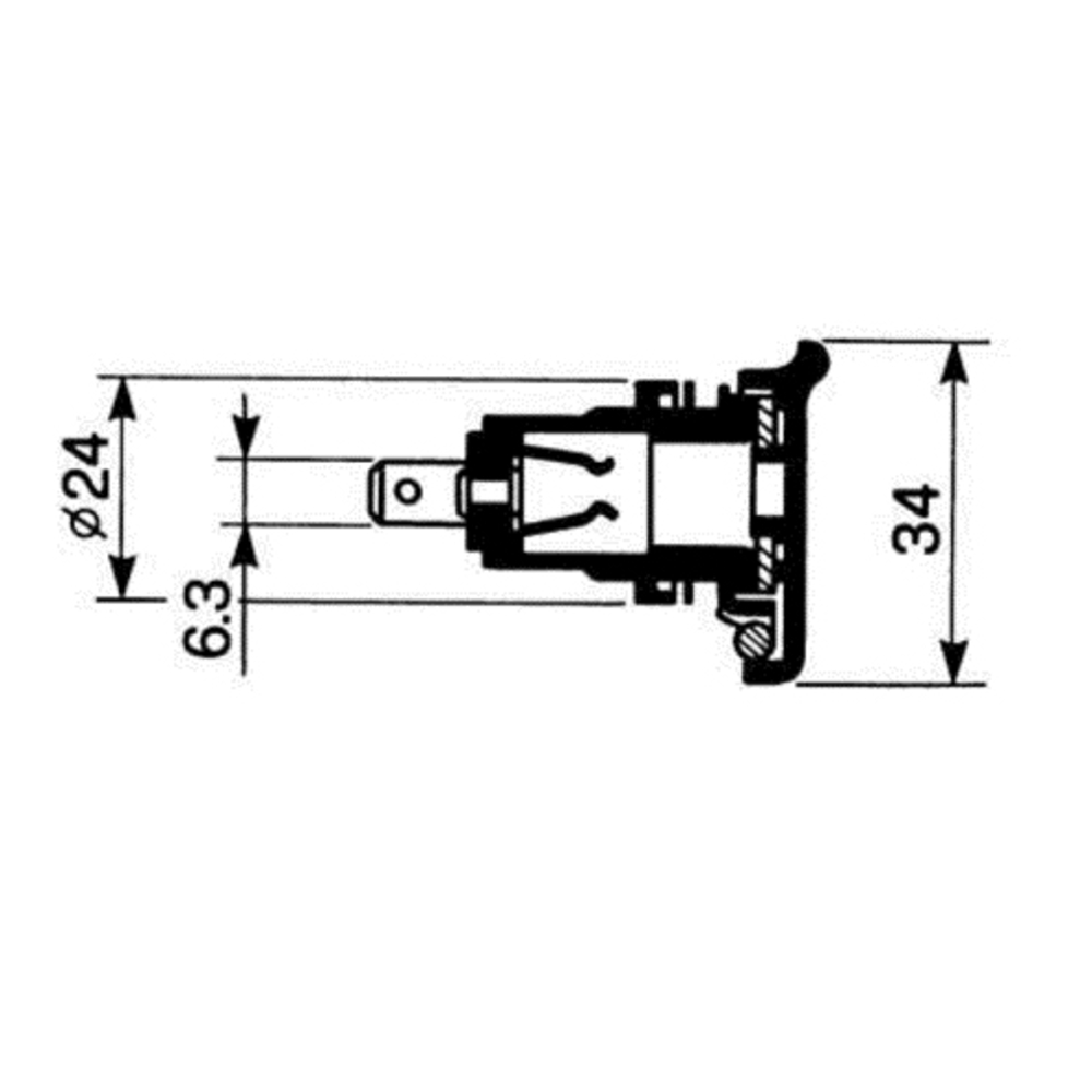 Prise fem. metal av capuchon - 713503