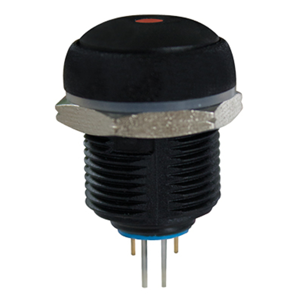 Inter.pouss.ir noir led rouge on/off BUISARD - 714448