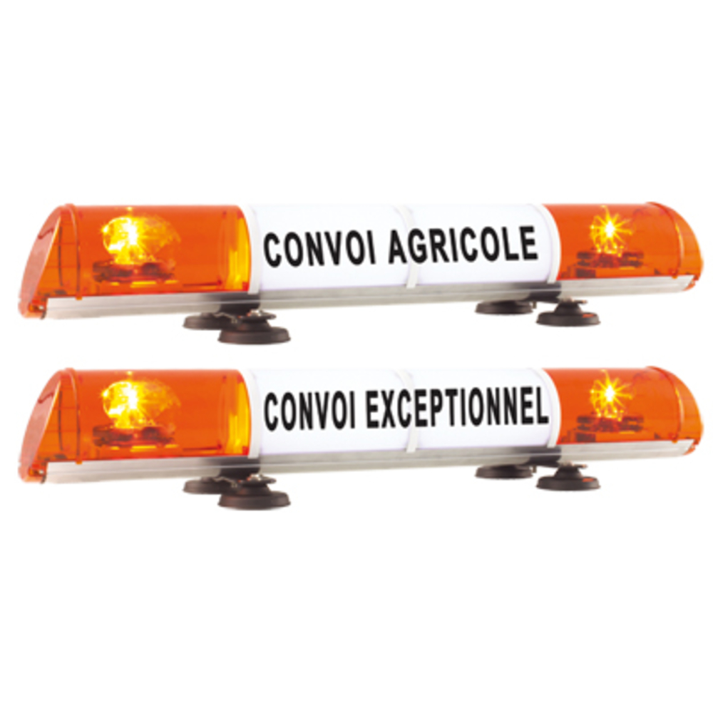 Rampe signalisation magnétique allume cigare 970mm 12v 2 feux BUISARD 724438