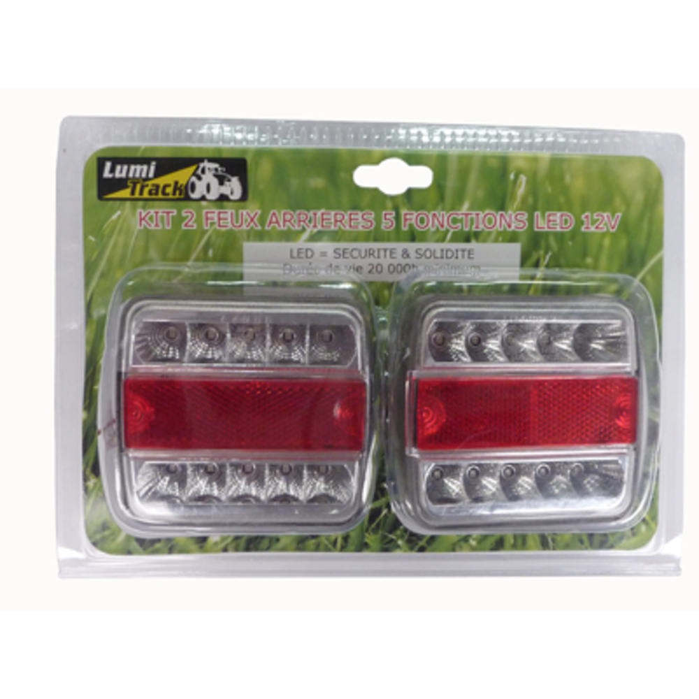 Kit 2 feux ar led r/b 5f sort.cable sous coque BUISARD - 724636