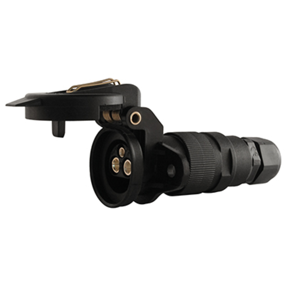 Prise 3 plots femelle 12v 32a 6mm2 av presse etoupe BUISARD - 743965