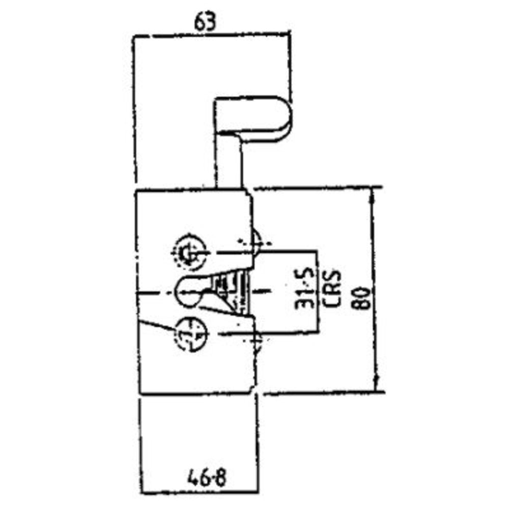 Serrure int. p/ porte cote oppose BUISARD - 781026