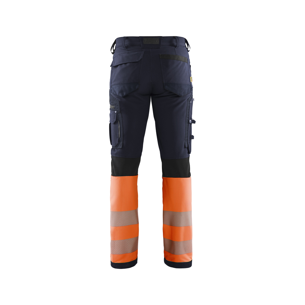 Pantalon haute-visibilité stretch 4D 1193 Marine/Orange fluo Blaklader - 119316428953C