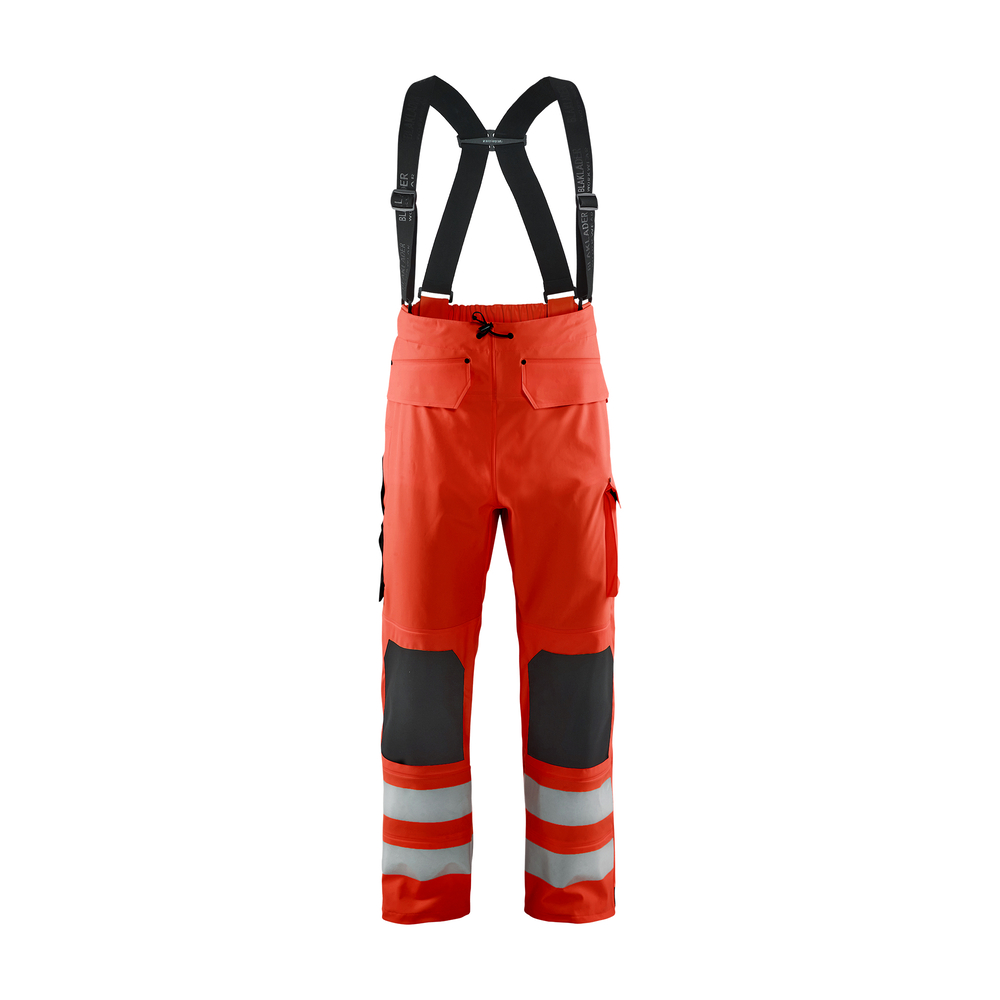 Pantalon de pluie à bretelles haute-visibilité niveau 21302 Rouge fluo Blaklader - 130220035500