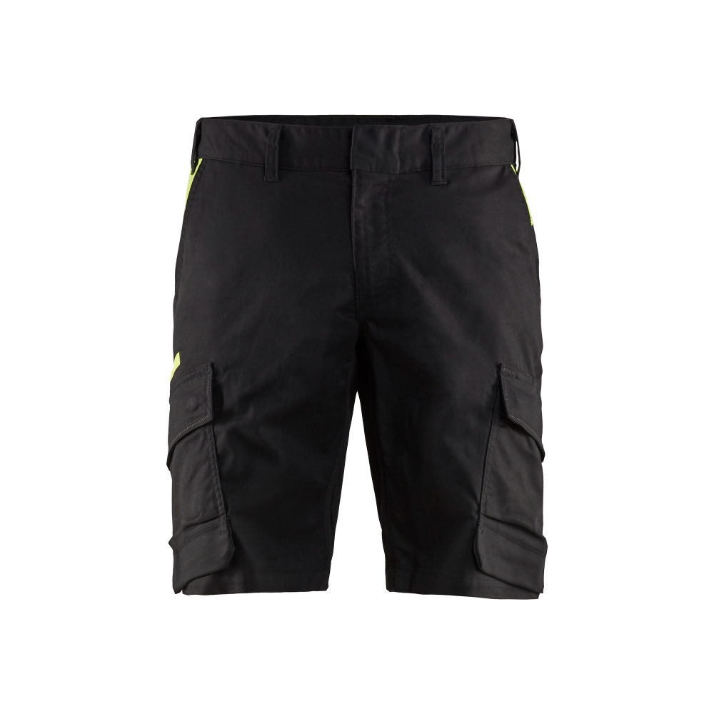 Short Industrie stretch 2D 1446 Noir/Jaune fluo Blaklader - 144618329933C