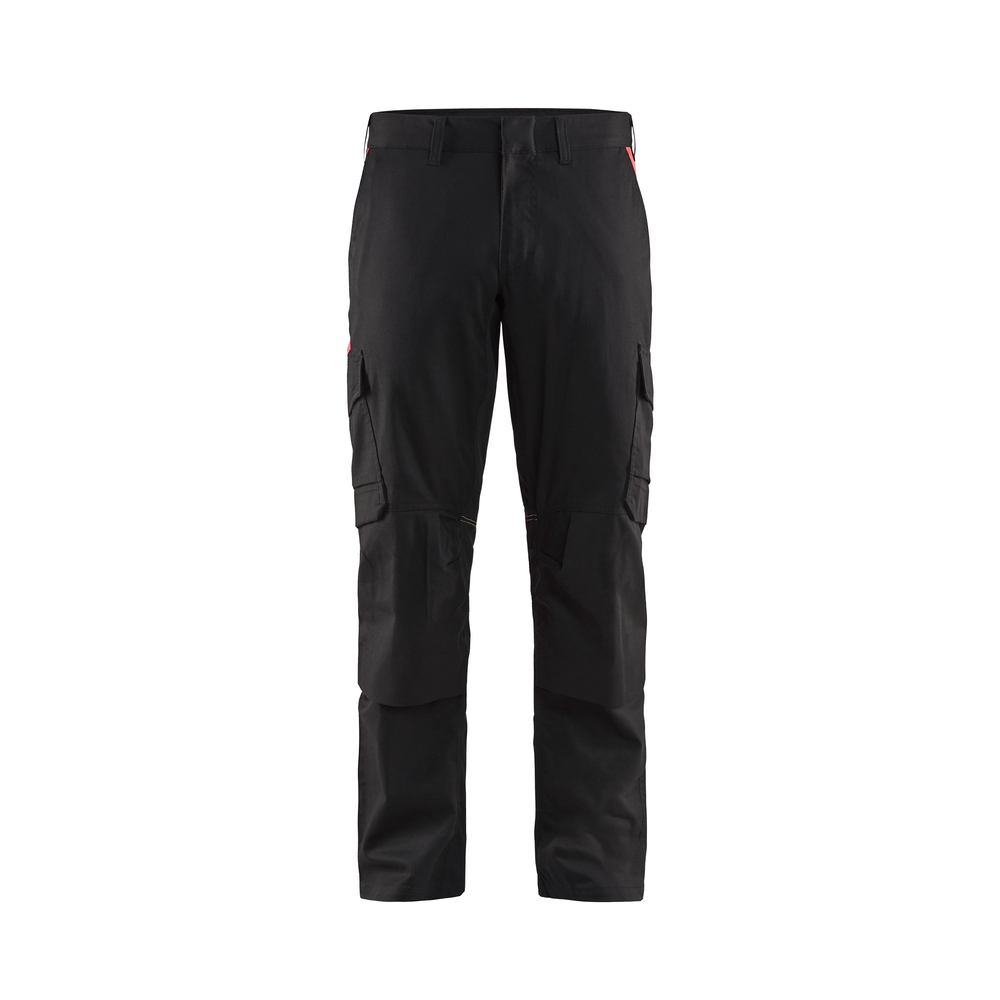 Pantalon industrie avec poches genouillères stretch 2D Blåkläder 1448 Noir/Rouge Blaklader - 144818329956C