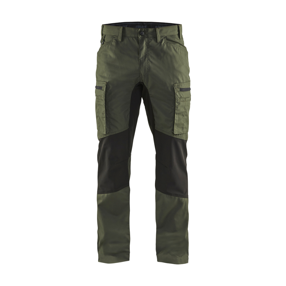 Pantalon maintenance +stretch 1459 Vert armée/Noir Blaklader - 145918454699C