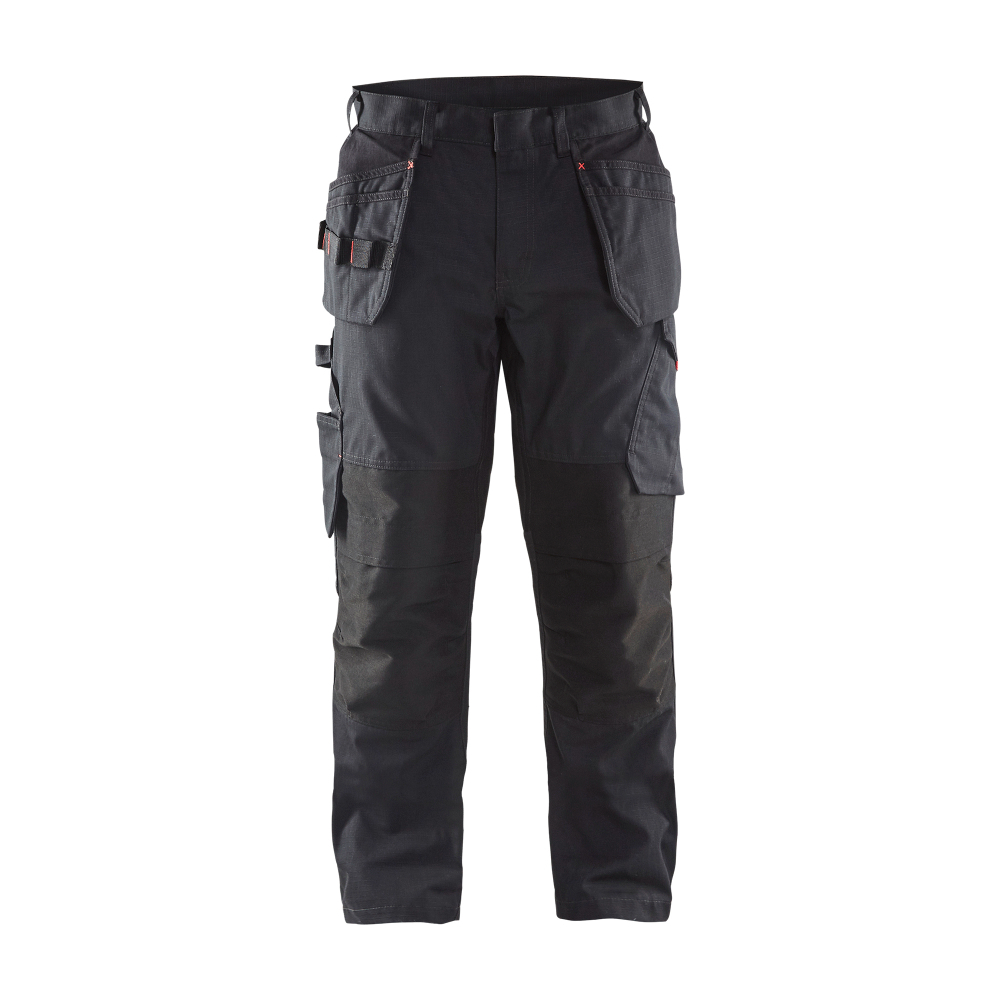 Pantalon maintenance +stretch avec poches flottantes 1496 Noir/Rouge Blaklader - 149613309956C
