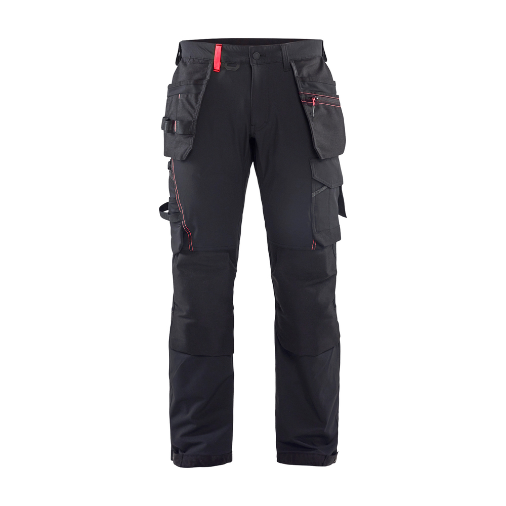 Pantalon artisan stretch 4D 1522 Noir/Rouge Blaklader - 152216459956C