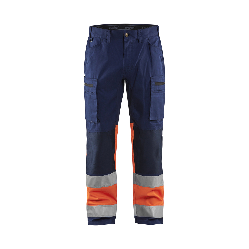 Pantalon artisan haute-visibilité +stretch 1551 Marine/Orange fluo Blaklader - 155118118953C