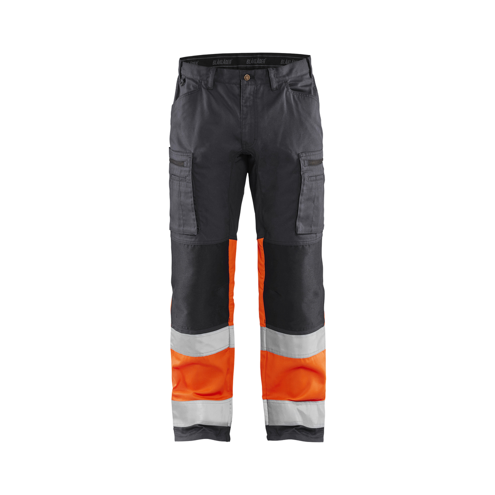 Pantalon artisan haute-visibilité +stretch 1551 Gris moyen/Orange fluo Blaklader - 155118119653C