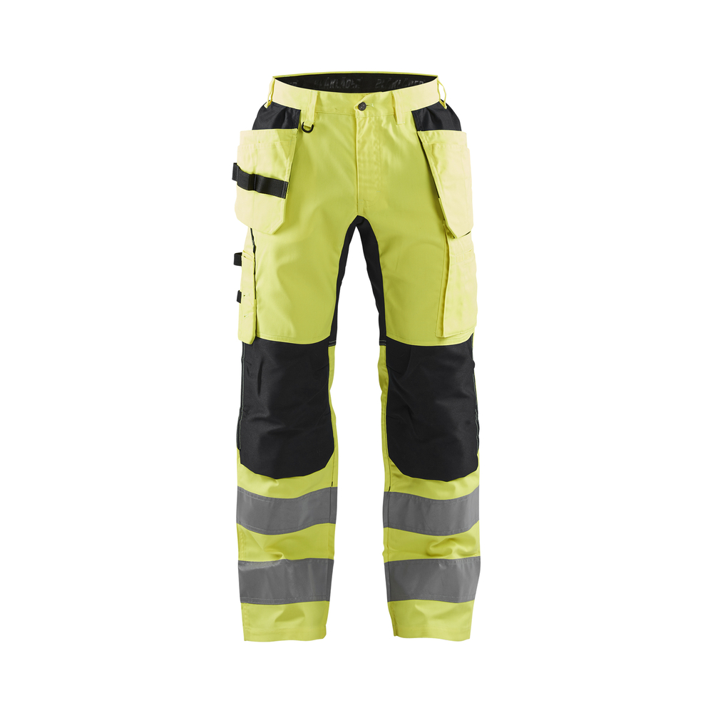 Pantalon artisan haute-visibilité +stretch 1552 Jaune fluo/Noir Blaklader - 155218113399C
