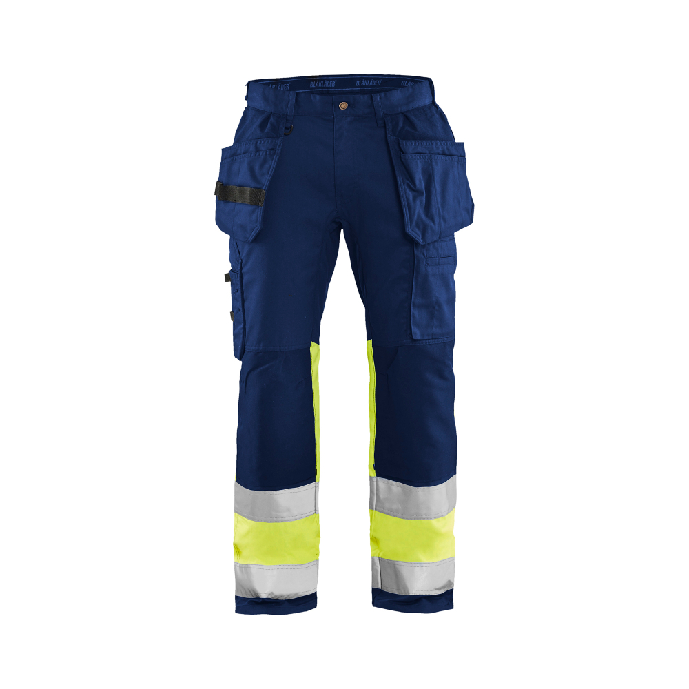 Pantalon artisan haute-visibilité +stretch 1558 Marine/Jaune fluo Blaklader - 155818118933C
