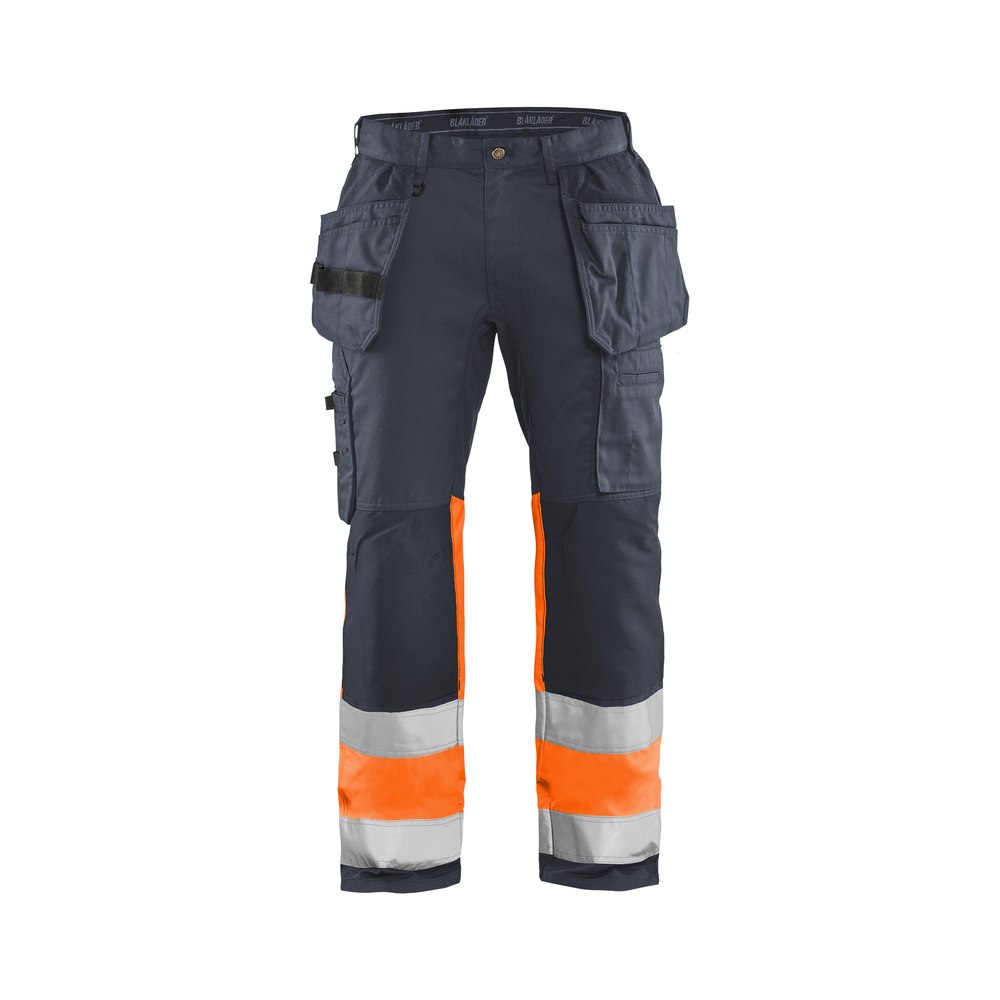 Pantalon artisan haute-visibilité +stretch 1558 Gris moyen/Orange fluo Blaklader - 155818119653C