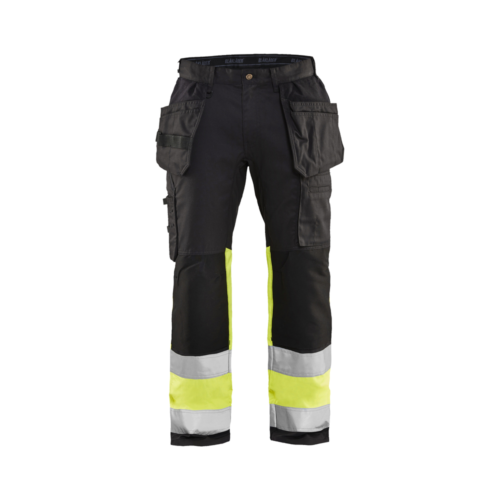 Pantalon artisan haute-visibilité +stretch 1558 Noir/Jaune fluo Blaklader - 155818119933C