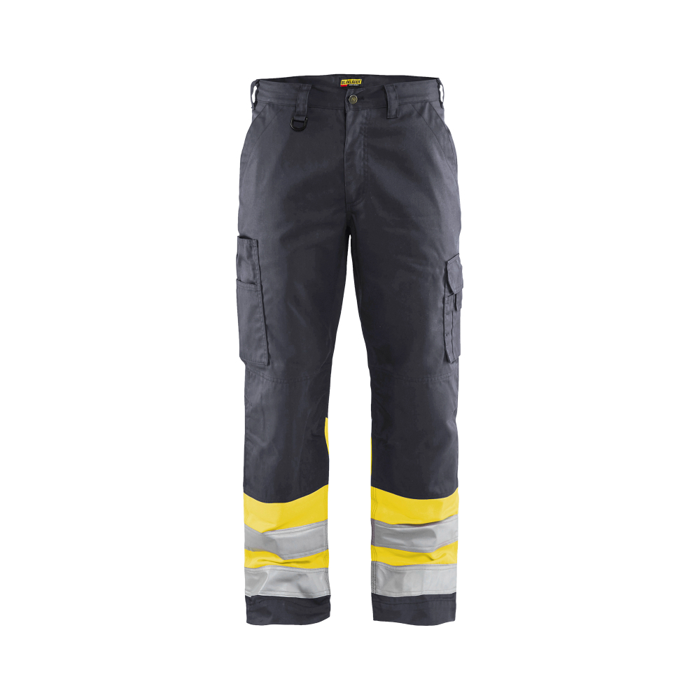 Pantalon artisan haute visibilité 1564 Gris moyen/Jaune fluo Blaklader - 156418119633C