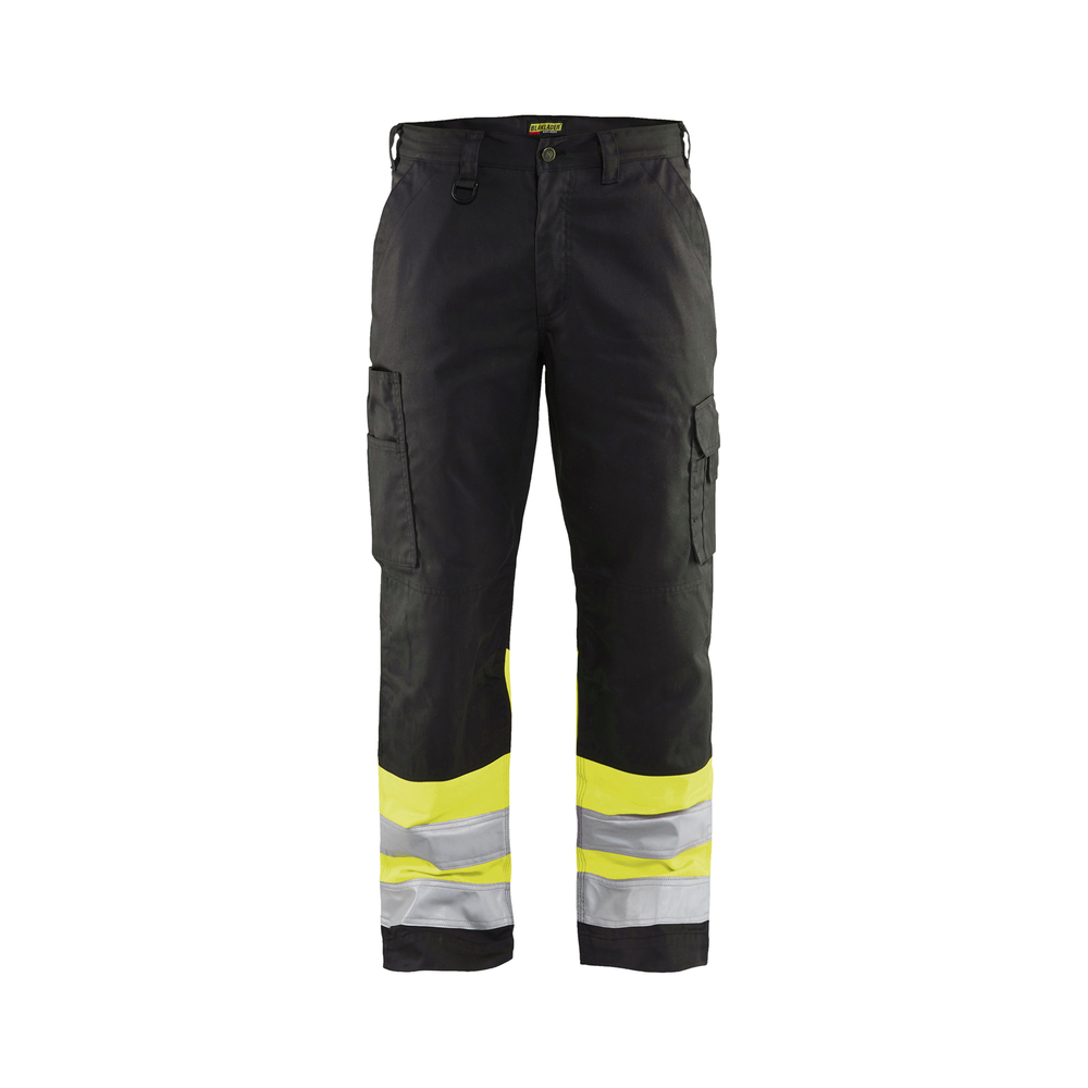 Pantalon artisan haute visibilité 1564 Noir/Jaune fluo Blaklader - 156418119933C