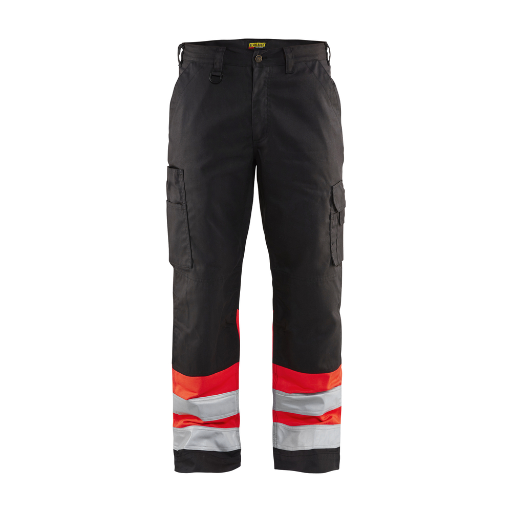 Pantalon artisan haute visibilité 1564 Noir/Rouge fluo Blaklader - 156418119955C