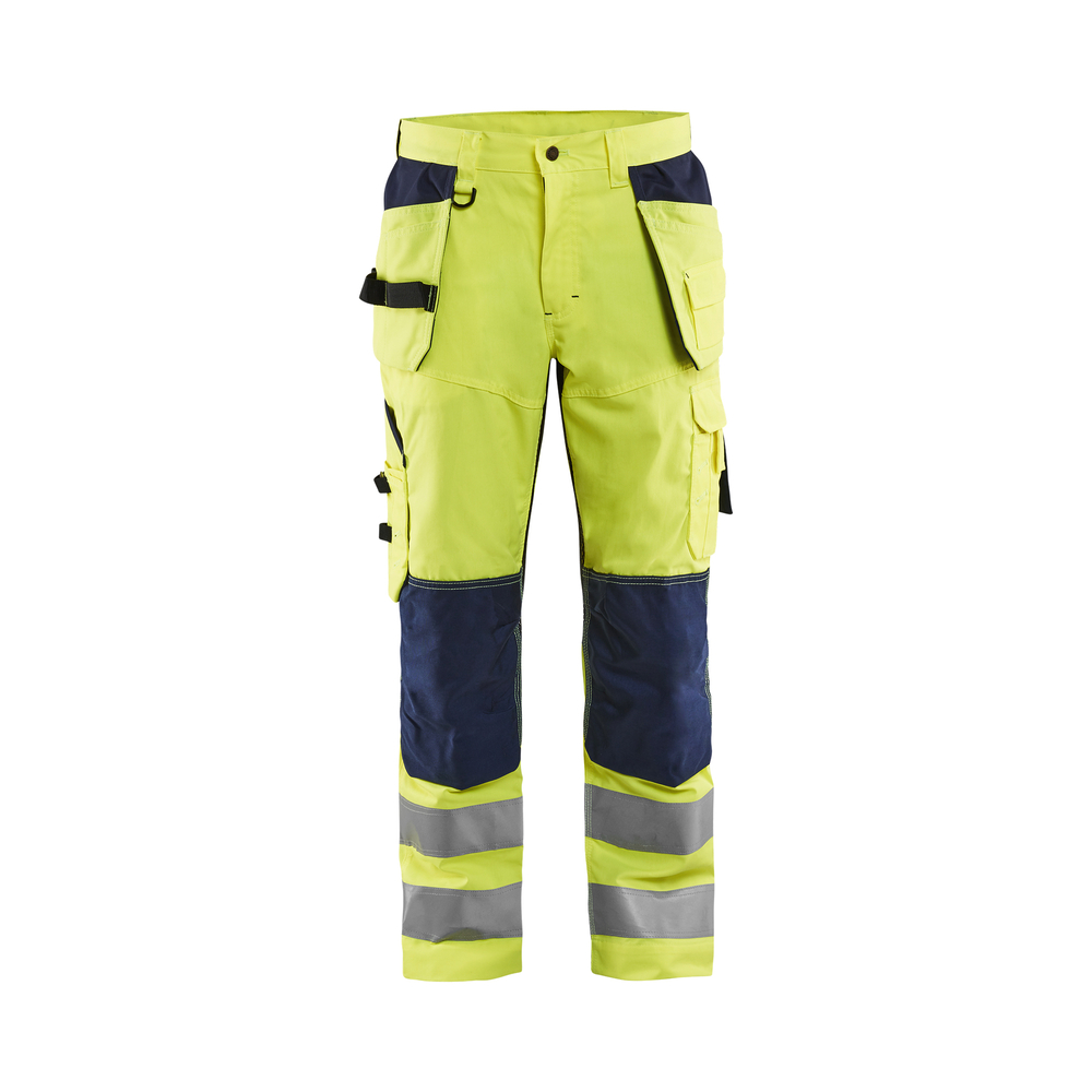Pantalon artisan aéré haute visibilité +stretch 1565 Jaune fluo/Marine Blaklader - 156518113389C