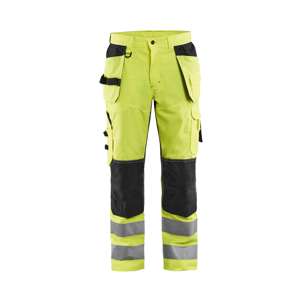 Pantalon artisan aéré haute visibilité +stretch 1565 Jaune fluo/Noir Blaklader - 156518113399C