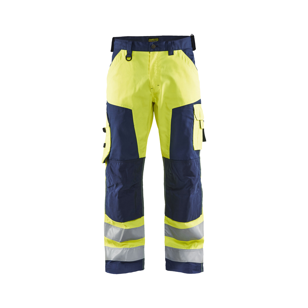 Pantalon artisan haute visibilité 1566 Jaune fluo/Marine Blaklader - 156618113389C