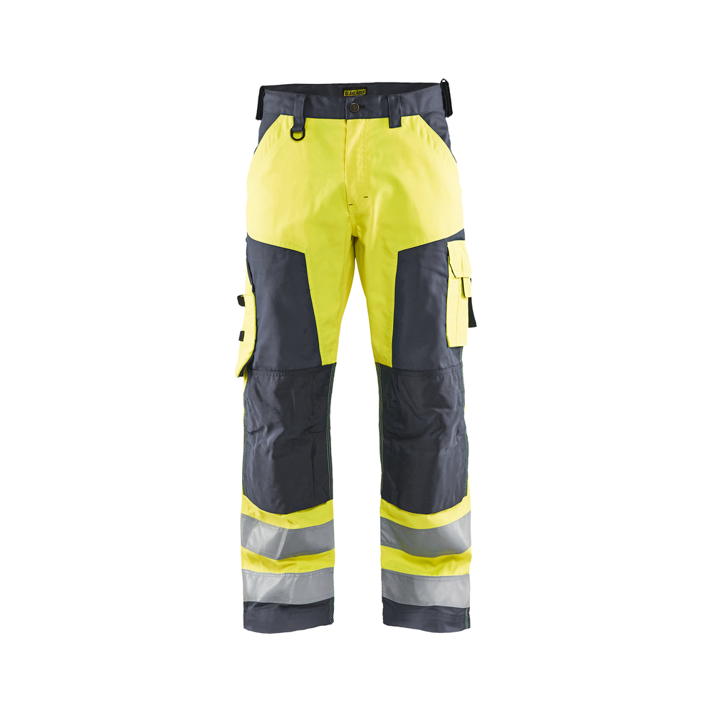 Pantalon artisan haute visibilité 1566 Jaune fluo/Gris moyen Blaklader - 156618113396C