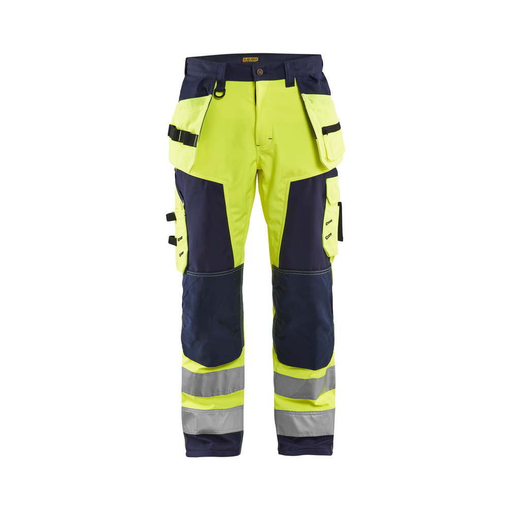 Pantalon artisan softshell haute-visibilité 1567 Jaune fluo/Marine Blaklader - 156725173389C