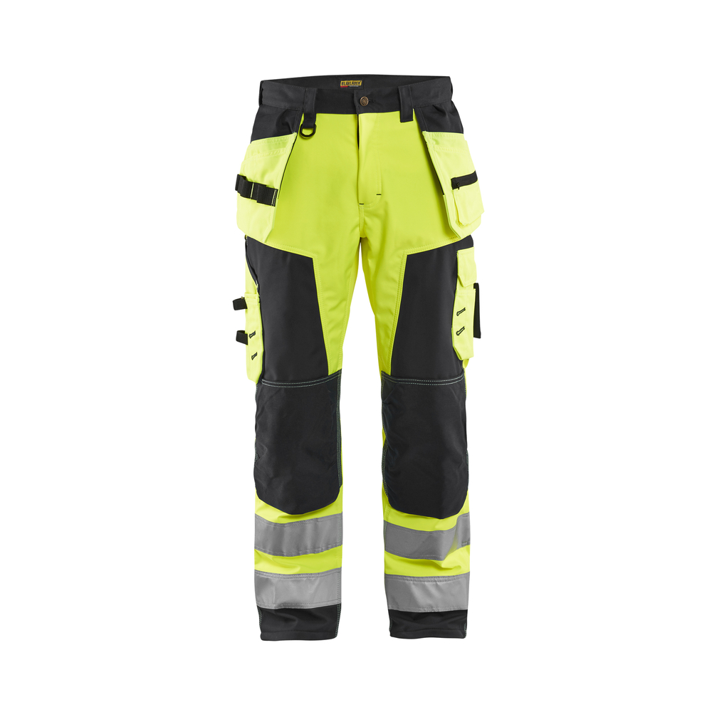 Pantalon artisan softshell haute-visibilité 1567 Jaune fluo/Noir Blaklader - 156725173399C