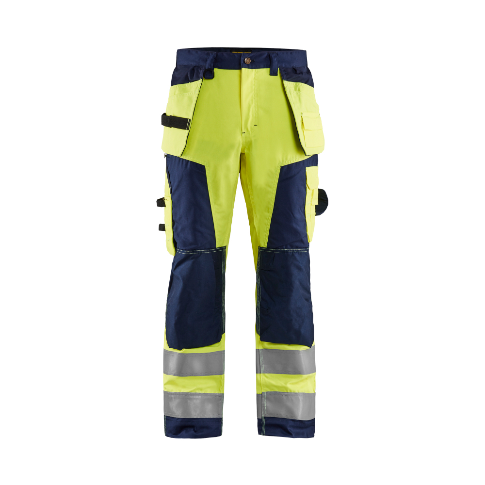 Pantalon artisan haute-visibilité 1568 Jaune fluo/Marine Blaklader - 156818113389C