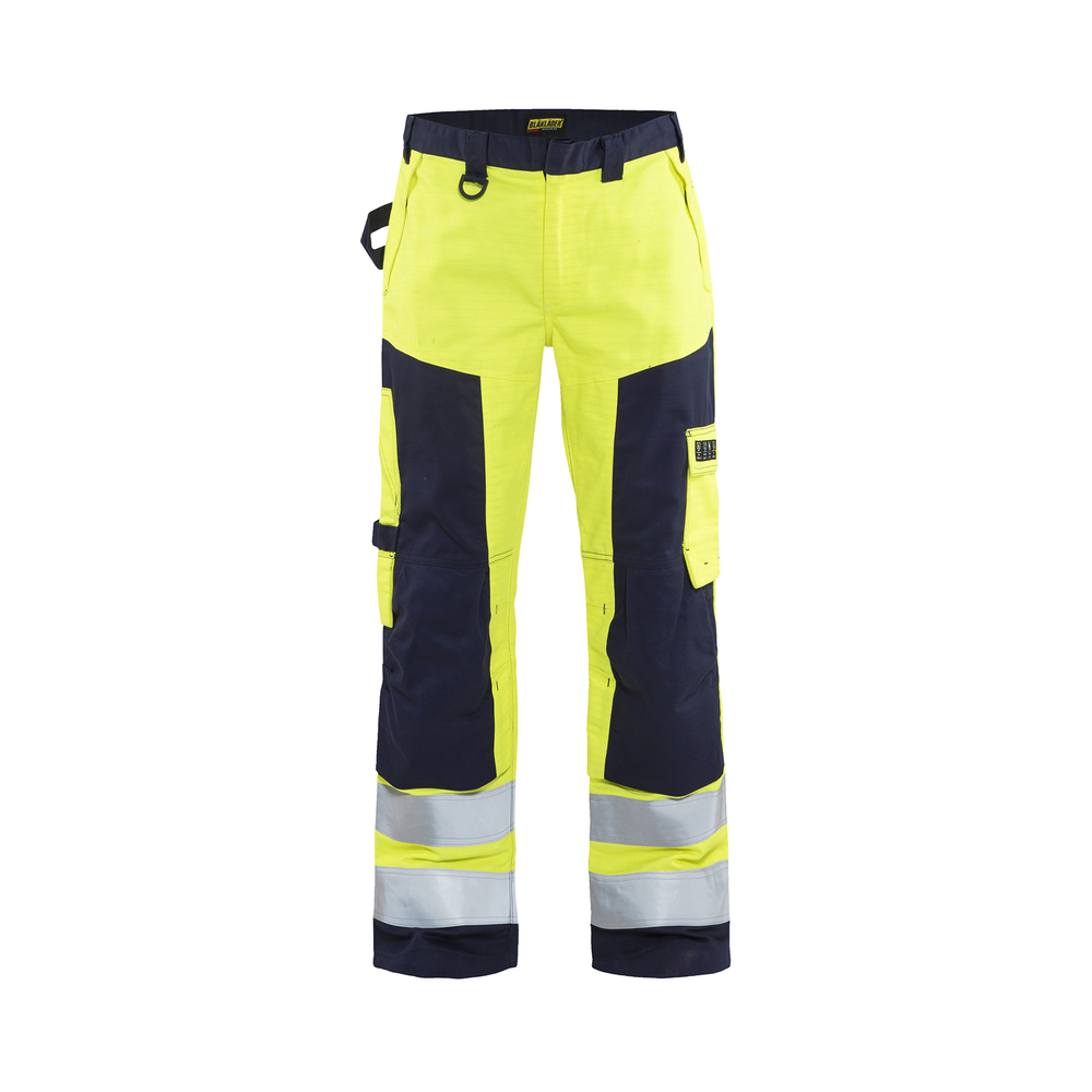 Pantalon Artisan Multinormes 1578 Jaune fluo/Marine Blaklader - 157815143389C