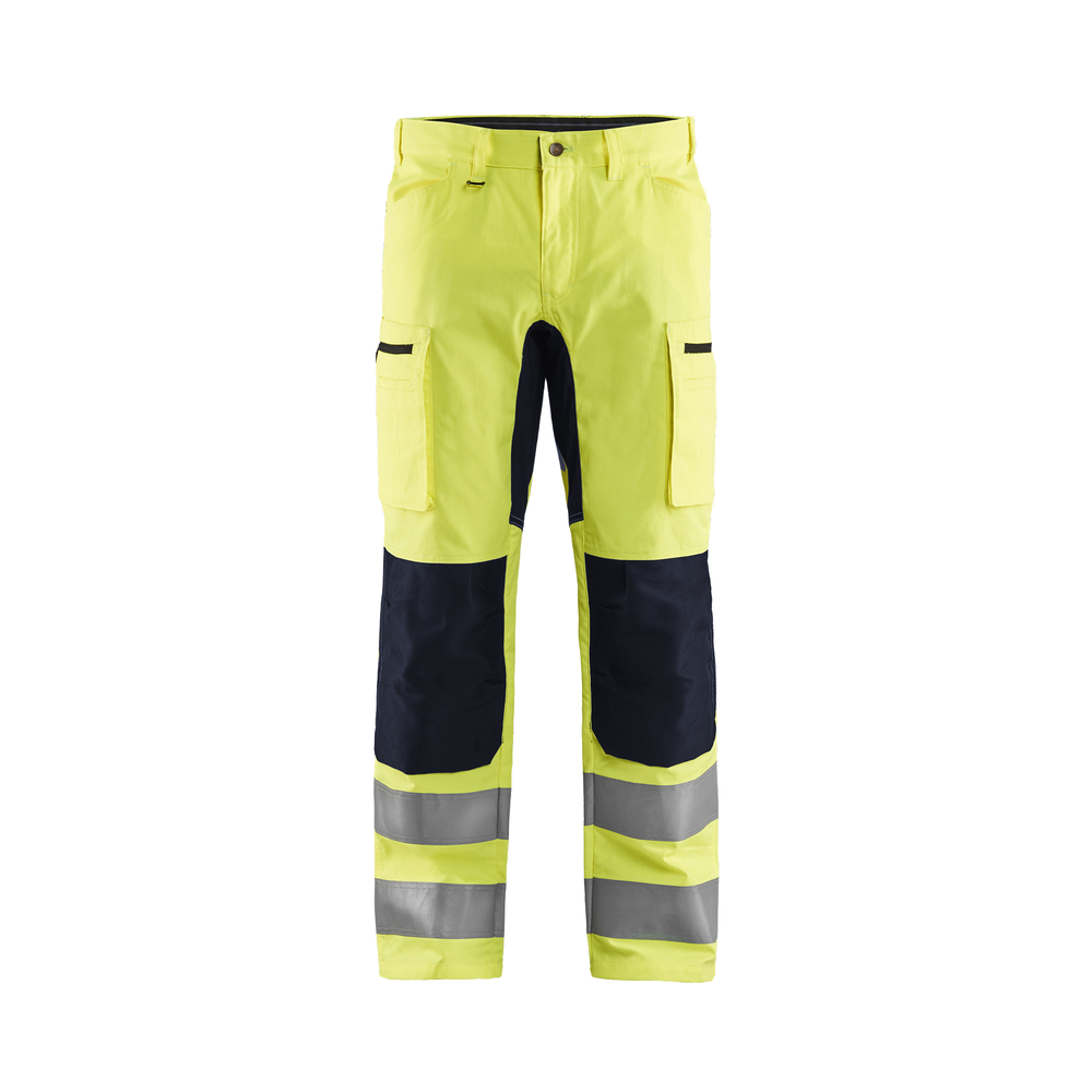 Pantalon artisan haute-visibilité +stretch 1585 Jaune fluo/Noir Blaklader - 158518113399C