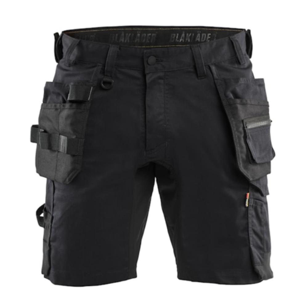 Short Blaklader noir 1752 stretch 2D avec poches flottantes artisan 175218329900