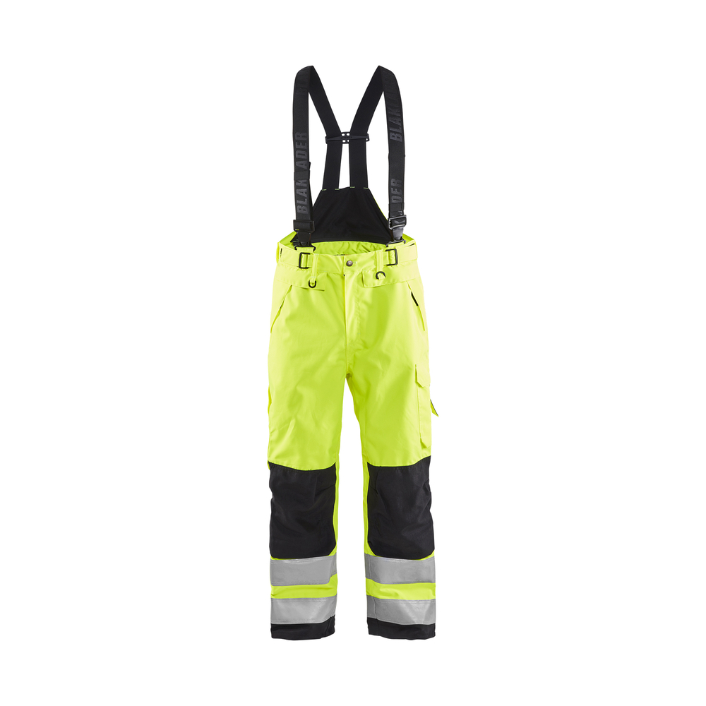 Pantalon à bretelles hardshell haute-visibilité 1867 Jaune fluo/Noir Blaklader - 186719773399C