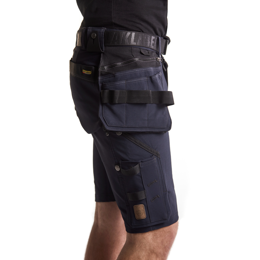 Short X1900 artisan stretch 4D Blåkläder 1988 Marine foncé/Noir Blaklader - 198816448699C