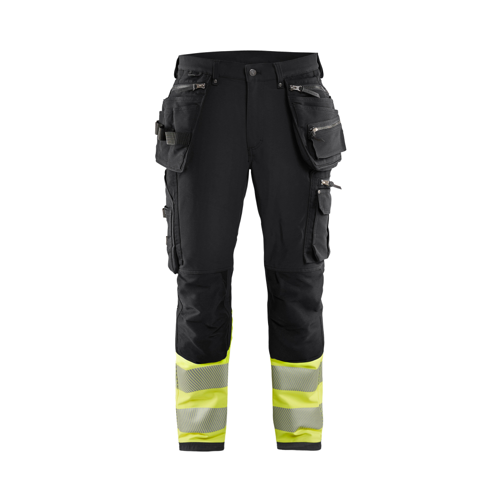 Pantalon artisan haute-visibilité stretch 4D 1993 Noir/Jaune fluo Blaklader - 199316429933C