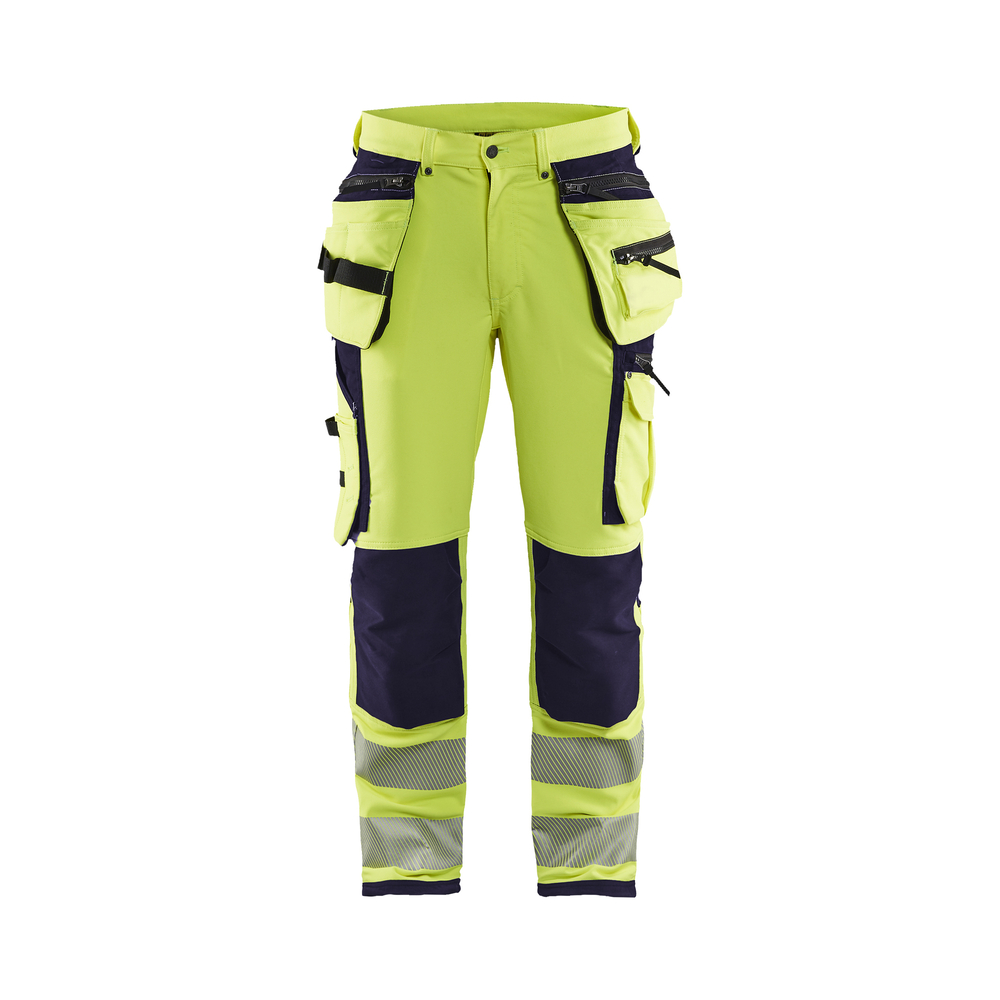 Pantalon artisan haute-visibilité stretch 4D 1997 Jaune fluo/Marine Blaklader - 199716423389C