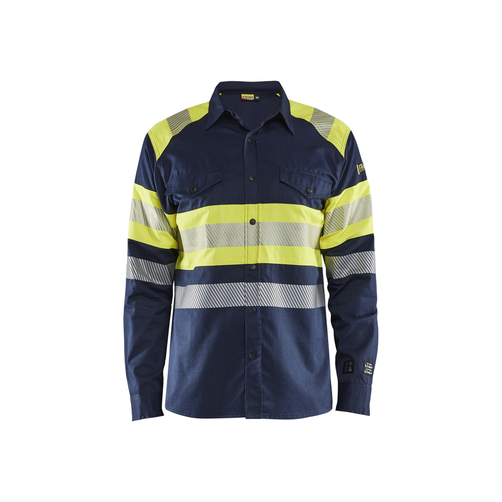 Chemise multinormes inhérent 3229 Marine/Jaune fluo Blaklader - 322915178933