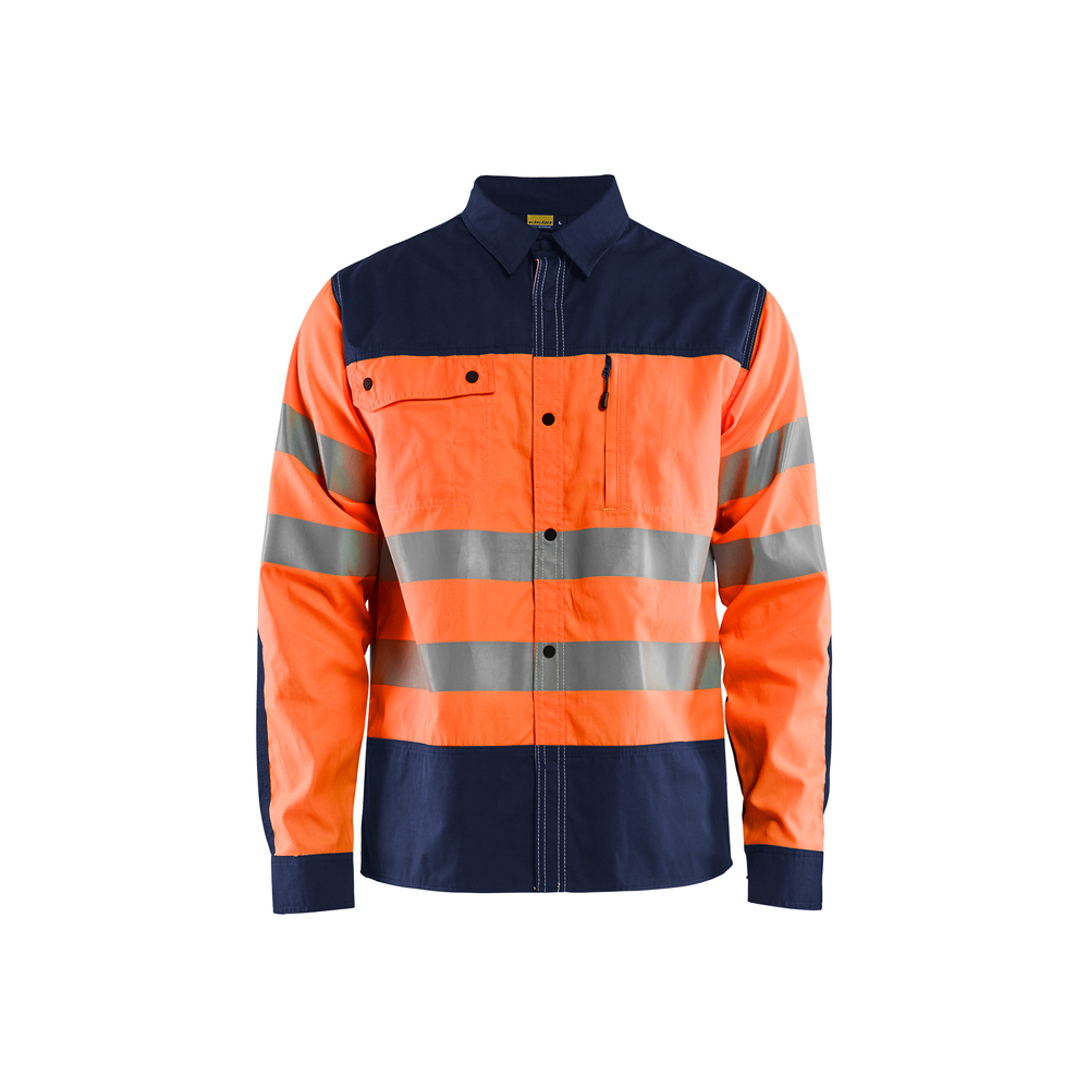 Chemise haute-visibilité 3255 Orange fluo/Marine Blaklader - 325518175389