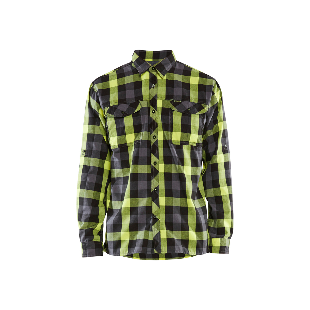 Chemise flannelle 3299 Noir/Jaune fluo Blaklader - 329911539933