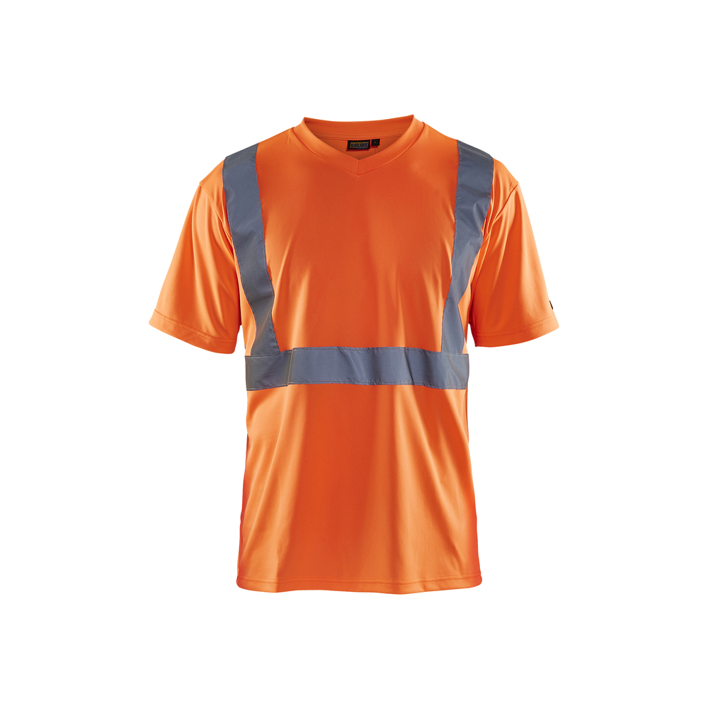 T-shirt haute-visibilité col V Blåkläder 3313 Orange fluo Blaklader - 331310095300