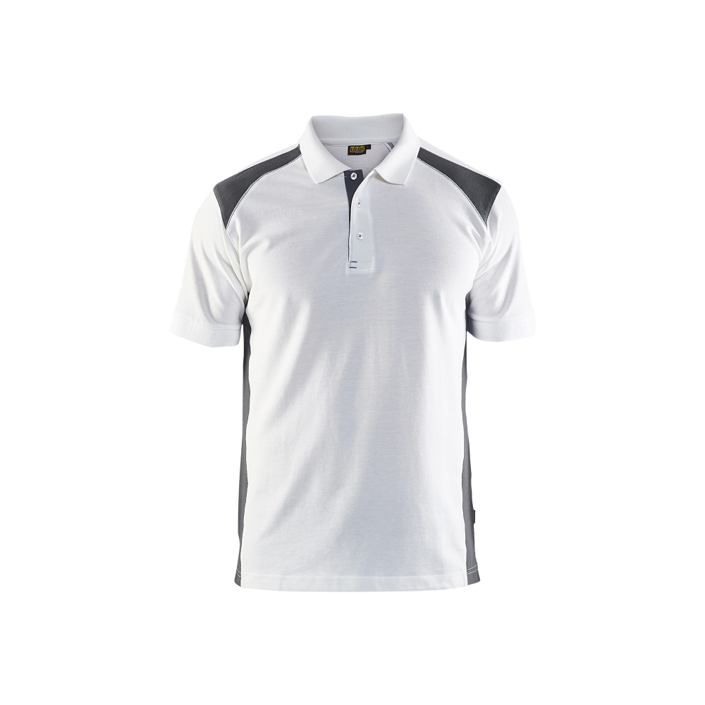 Polo Piqué 3324 Blanc/Gris foncé Blaklader - 332410501098