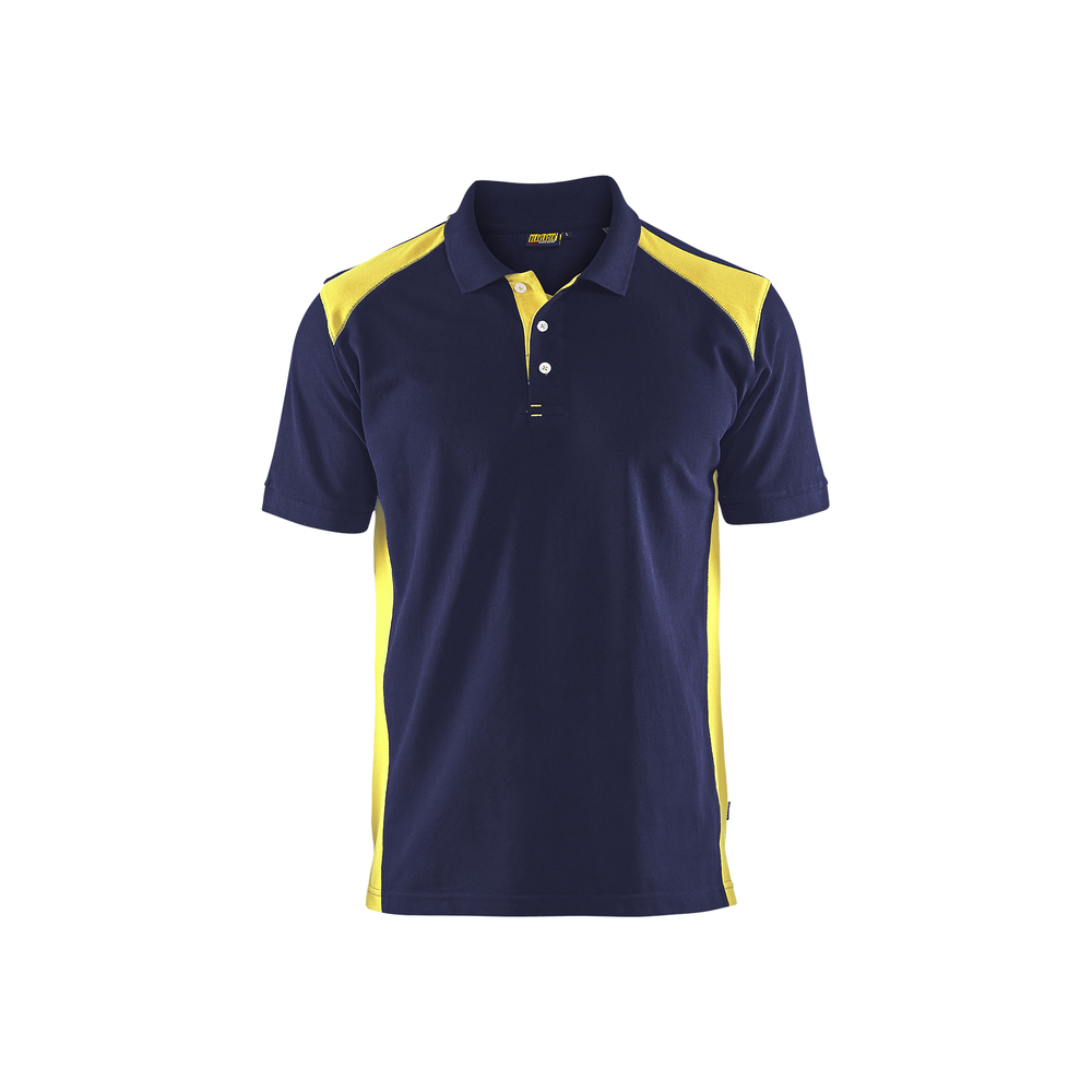 Polo Piqué 3324 Marine/Jaune fluo Blaklader - 332410508933
