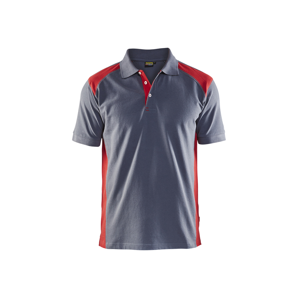Polo Piqué 3324 Gris clair/Rouge Blaklader - 332410509456